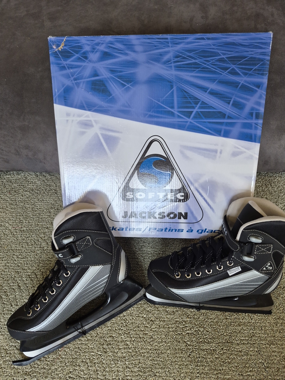 Jackson Softec Black & Silver Ice Skates